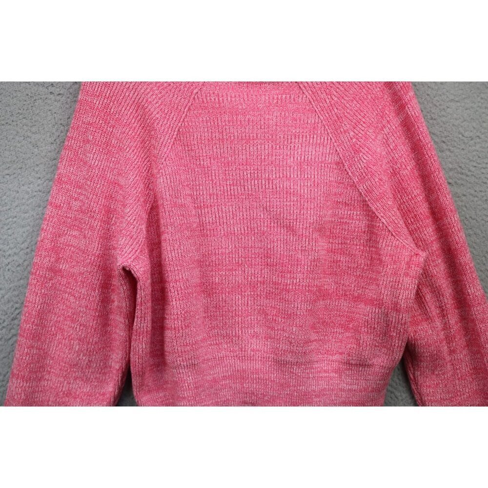 Free People Pink & White Long Puff Sleeve Sweater-Size S/P-Nice Boxy-BOHO - Picture 4 of 12
